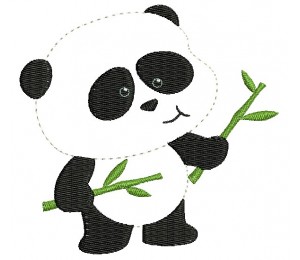 Stickdatei - Patti Panda Bambus